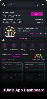 HUMB App Dashboard